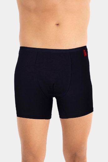 Jiber İnce Lastikli Penye Modal Boxer 286 Lacivert resmi