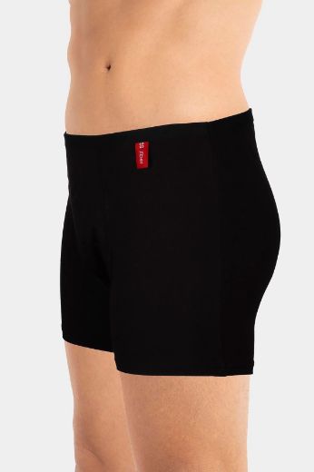 Jiber İnce Lastikli Penye Modal Boxer 286 Siyah resmi