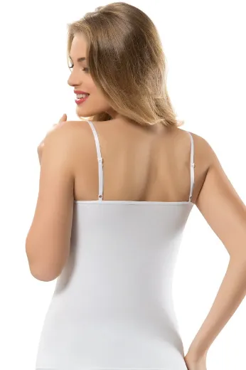 Erdem Ayarlanabilir İp Askılı Atlet 2115 Beyaz resmi