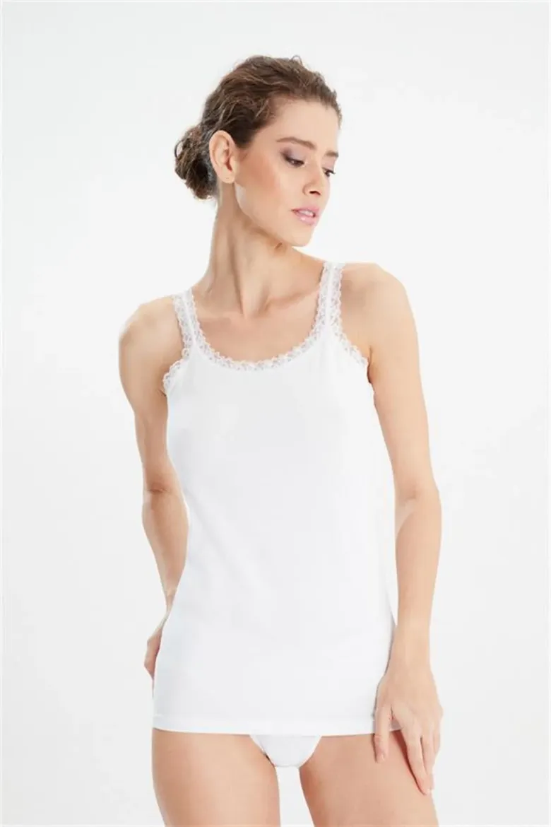 Erdem Dantel Askılı Atlet 2116 Beyaz resmi