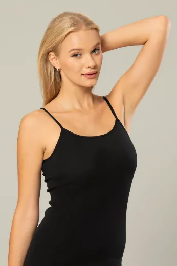 Erdem Pamuklu Ribana Atlet 2153 Siyah resmi