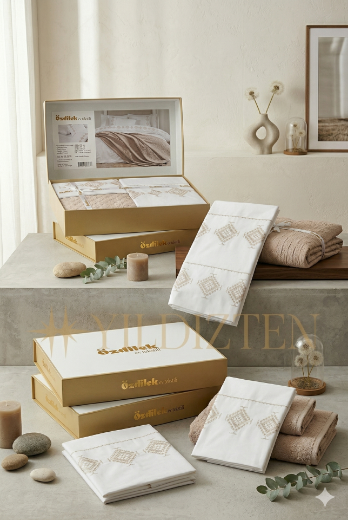 Özdilek Moderna Gelin Seti Bej resmi