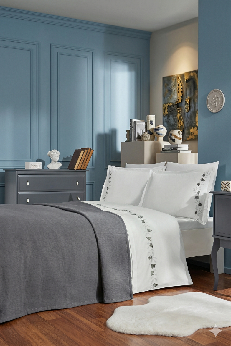 Özdilek Amanda Gelin Seti Antrasit resmi