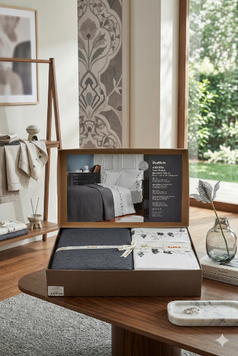 Özdilek Amanda Gelin Seti Antrasit resmi