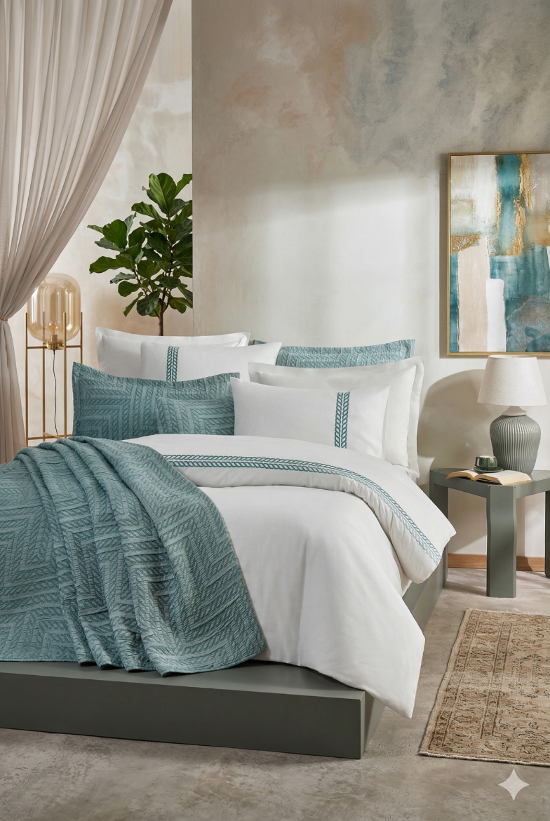 Özdilek Maze Gelin Seti P.mavisi resmi