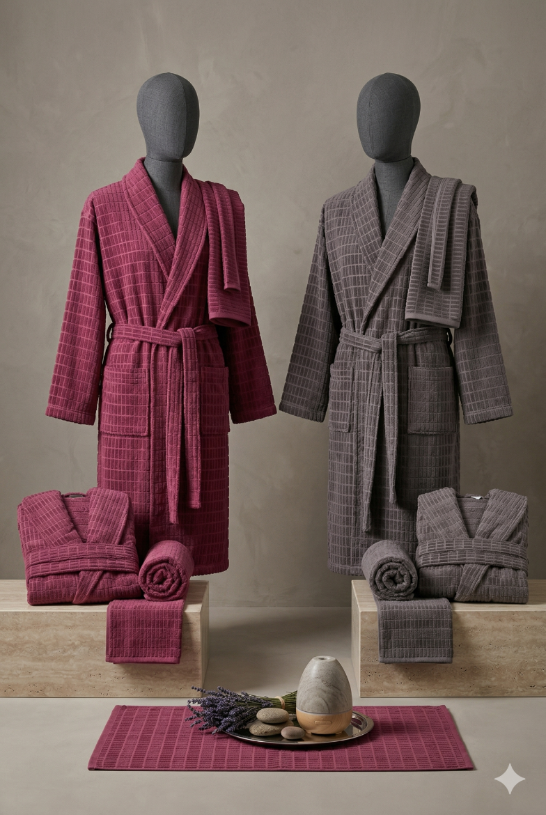 Özdilek Lano Aile Seti Bordo-Gri resmi